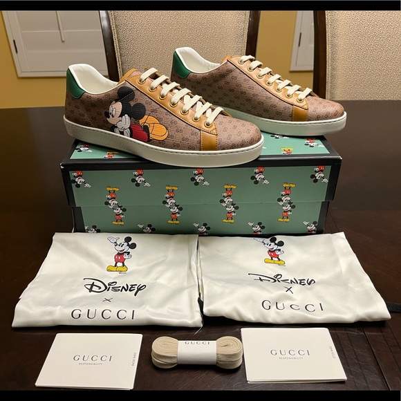 Gucci Other - New Gucci Ace x Disney Mickey Mouse GG  Logo Sneaker Shoes Size UK 9.5 / US 10